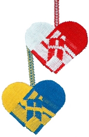 Flettte hjertekurv flag MFj36